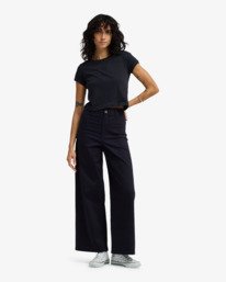 1 Free Fall Twill - Wide Leg Trousers for Women Black BL000195 Billabong