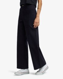 4 Free Fall Twill - Wide Leg Trousers for Women Black BL000195 Billabong