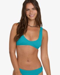 4 Summer Hi - Scoop Tank Bikini Top for Women Grey BL000278 Billabong