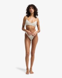 1 Twisted Tides V - Parte de cima de biqu&iacute;ni Bralette para Mulher Branco BL000298 Billabong