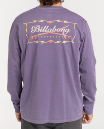 3 Born In 73 - Long Sleeve T-Shirt for Men Purple C1LS14BIP2 Billabong