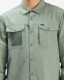 6 ADIV  Otis Surftrek - Chemise manches longues avec stretch mécanique pour Homme Vert C1SH17BIP2 Billabong