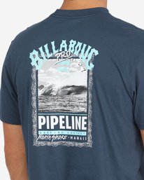 4 Pipeline Poster - Short Sleeve T-Shirt for Men Blue C1SS1ABIP2 Billabong
