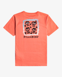 1 Four Skulls - Camiseta de manga corta para Chicos 8-16 Rojo C2SS23BIP2 Billabong