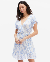1 Wrap And Roll - Wrap Dress for Women Yellow C3DR57BIP2 Billabong