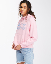 3 Morning Surf - Felpa con cappuccio da Donna Pink C3FL08BIP2 Billabong