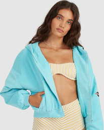 3 Tone On Tone - Cropped Corduroy Jacket for Women Blue C3JK13BIP2 Billabong