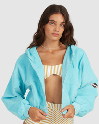4 Tone On Tone - Cropped Corduroy Jacket for Women Blue C3JK13BIP2 Billabong