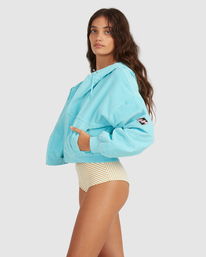 6 Tone On Tone - Cropped Corduroy Jacket for Women Blue C3JK13BIP2 Billabong