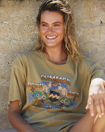 1 Summer Down Under - Camiseta de Corte Masculino para Mujer  C3SS52BIP2 Billabong