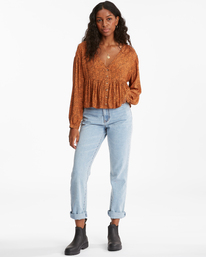 1 Easy Street - Blouse met Lange Mouw voor Dames  C3TP26BIP2 Billabong