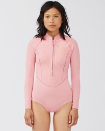 1 1mm Salty Dayz Light - Long Sleeve Springsuit for Women Pink C41G50BIP2 Billabong