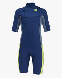 2 2/2mm Absolute - Springsuit Chest Zip manches courtes pour Garçon 8-16 ans Bleu C42B50BIP2 Billabong