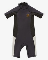 0 2/2mm Absolute - Back Zip Short Sleeve Springsuit for Toddler Boys 2 - 7  C42T50BIP2 Billabong