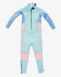 1 3/2mm Synergy - Traje de surf con cremallera posterior para Toddlers Girls 2 - 7 Azul C43T61BIP2 Billabong