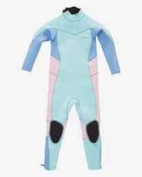 0 3/2mm Synergy - Traje de surf con cremallera posterior para Toddlers Girls 2 - 7 Azul C43T61BIP2 Billabong