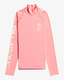 0 Logo - Langärmliger Rashguard mit UPF 50 für Frauen Rosa C4GY10BIP2 Billabong