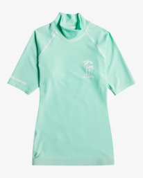 0 Logo - Short Sleeve UPF 50 Rash Vet for Women Green C4GY11BIP2 Billabong