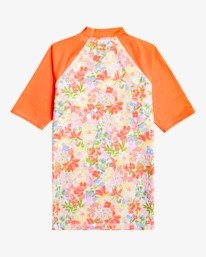 1 Swim - Short Sleeve UPF 50 Rash Vet for Girls 8 - 14 Orange C4KY31BIP2 Billabong