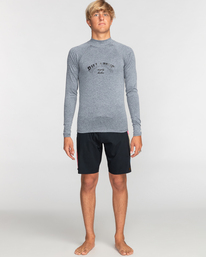 3 Arch - Long Sleeve UPF 50 Rash Vest for Men Grey C4MY58BIP2 Billabong