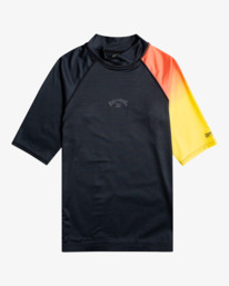 0 Contrast - UPF 50 Rash Vest met Korte Mouw voor Heren Blue C4MY60BIP2 Billabong