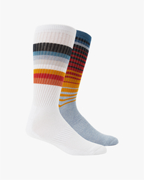 0 Faded - Chaussettes mi-mollet [Pack de 2] pour Homme Blanc C5SO02BIP2 Billabong