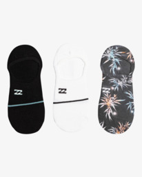 0 Multi Dye - No Show Socks [3 Pack] for Men Black C5SO07BIP2 Billabong