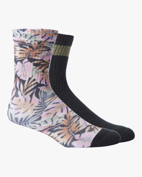 0 Postcard Paradise - Ribbed Sports Socks for Women Black C9SO05BIP2 Billabong