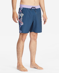 7 D Bah Layback 17" - Board Shorts for Men Blue D1LB15BIMU Billabong