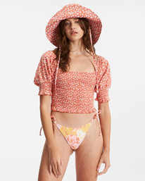 1 Coastal Sands - Puff Sleeve Top for Women  D3KT01BIS2 Billabong