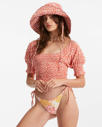 4 Coastal Sands - Puff Sleeve Top for Women  D3KT01BIS2 Billabong