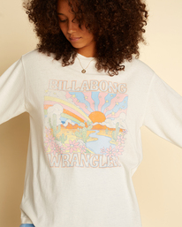 4 Wrangler Boyfriend - &Uuml;bergro&szlig;es T- Shirt f&uuml;r Frauen Braun D3KT15BIS2 Billabong