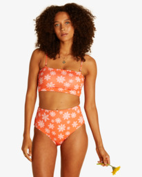 0 Wrangler Out West Dreamin Hi Retro - Reversible Full Bikini Bottoms for Women Orange D3SB29BIS2 Billabong