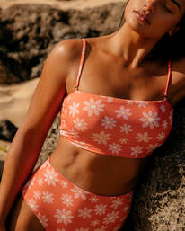 0 Wrangler Out West Dreamin Longer Tube - Haut de bikini r&eacute;versible pour Femme Orange D3ST29BIS2 Billabong