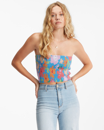 1 Keep It Simple - Smocked Crop Top for Women  D3TP15BIS2 Billabong