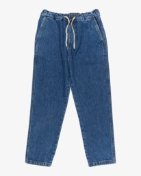 2 Larry Denim - Elasticated Denim Trousers With Drawcord for Boys 8-16 Blue EBBDP03001 Billabong