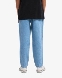 2 Larry Denim - Elasticated Denim Trousers With Drawcord for Boys 8-16 Blue EBBDP03001 Billabong