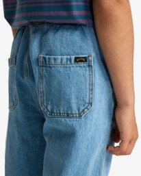 5 Larry Denim - Elasticated Denim Trousers With Drawcord for Boys 8-16 Blue EBBDP03001 Billabong