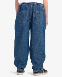 1 Larry Denim - Elasticated Denim Trousers With Drawcord for Boys 8-16 Blue EBBDP03001 Billabong