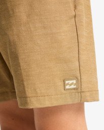 4 Crossfire Solid 15" - Hybrid Boardshorts for Boys 8-16 Beige EBBHY03000 Billabong