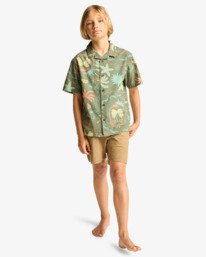 1 Crossfire Solid 15" - Hybrid Boardshorts for Boys 8-16 Beige EBBHY03000 Billabong