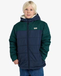 0 Journey Hooded - Licht doorgestikt jack met polyvulling voor Jongens 8-16 Blue EBBJK03010 Billabong