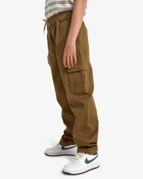 2 Larry Cargo - Pantalon cargo taille élastique pour Garçon 8-16 ans Marron EBBNP03007 Billabong