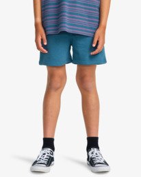 0 Arch 15" - Elastic Waist Walkshorts for Boys 8 - 16 Blue EBBWS00110 Billabong