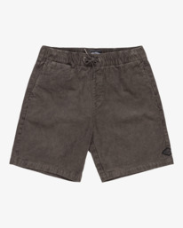 0 Larry - Elastic Waist Walkshorts for Boys 10 - 18 Black EBBWS00112 Billabong