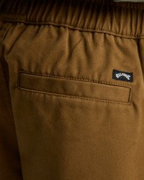 5 Larry Twill - Short de cintura el&aacute;stica para chicos 8-16 Marron EBBWS00115 Billabong