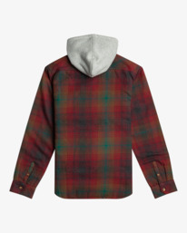 1 Coastline Flannel - Sherpa Overshirt met Lange Mouw voor Jongens 8-16 Red EBBWT03000 Billabong