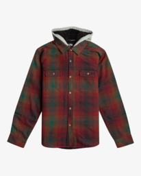 0 Coastline Flannel - Sherpa Overshirt met Lange Mouw voor Jongens 8-16 Red EBBWT03000 Billabong