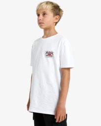 3 Double Spread - Short Sleeve T-Shirt for Boys 8-16 White EBBZT00186 Billabong