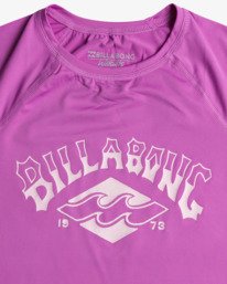 2 Girls Surf Dayz - Kurzarm-Rashguard f&uuml;r M&auml;dchen 8-16 Violett EBGWR00100 Billabong